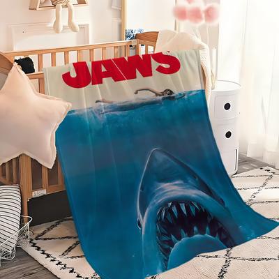 J-Jaws Art Movie Blanket Blanket for Couch Sofa Travel Home Picni Flannel Blanket Birthday Gift Warm Comfortable