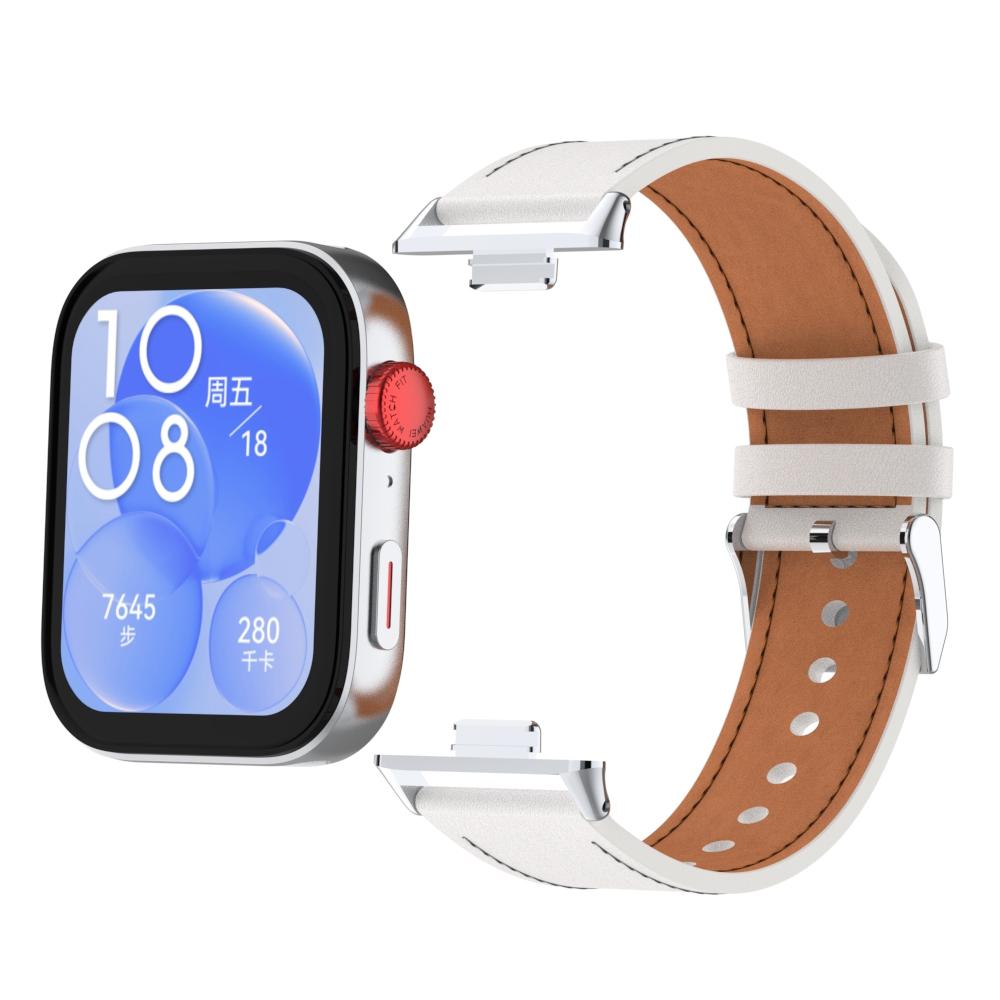 Band voor Huawei Watch Fit 3 Smartwatch Band Vervangende polsband retro Echt leren armband