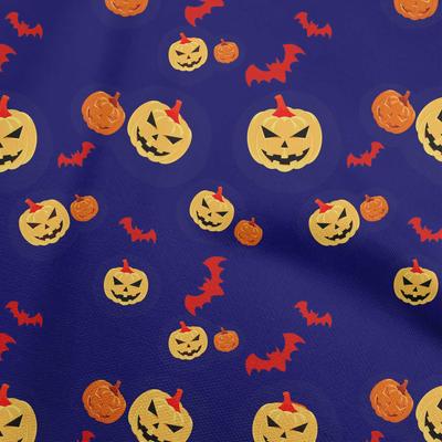 Cotton Flex Blue Fabric Halloween Sewing Material Print Fabric By The Yard 40 Inch