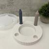 3D Runde Leuchter Silikon Form Epoxy Harz Kerze Ständer Formen Gips Kerze Halter Form Home Dekorationen Form