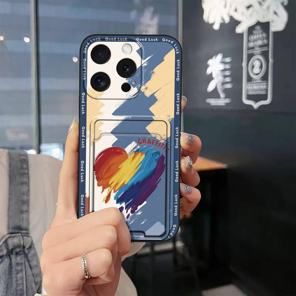 Dirt-resistant protective Phone Case For iphone15 Pro/ip15Pro Anti-knock Soft case Cute Card slot Shockproof Durable TPU