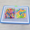 296PCS Colorful Mushroom Nails Pegboard Puzzle Set 3D Mosaic Jigsaw Game Building Blocks DIY Toys