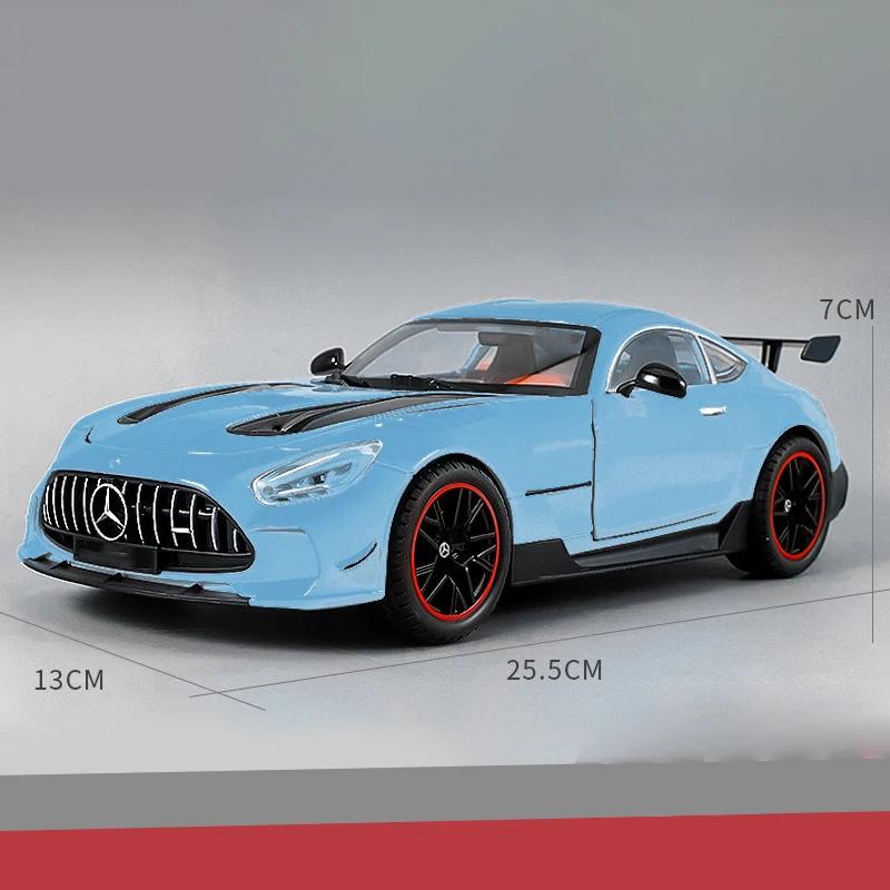 Large 1:18 Mercedes Benz GTR Miniature Alloy Car Collection Simulation Diecast Sound & Light Vehicle Toys Car For Children Gifts