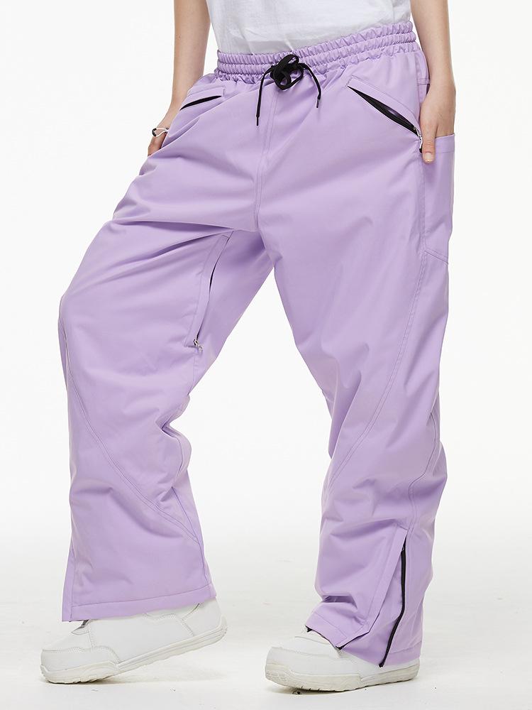 Unisex Waterproof Thickened Ski Pants - Warm, Loose Fit for Winter Sports