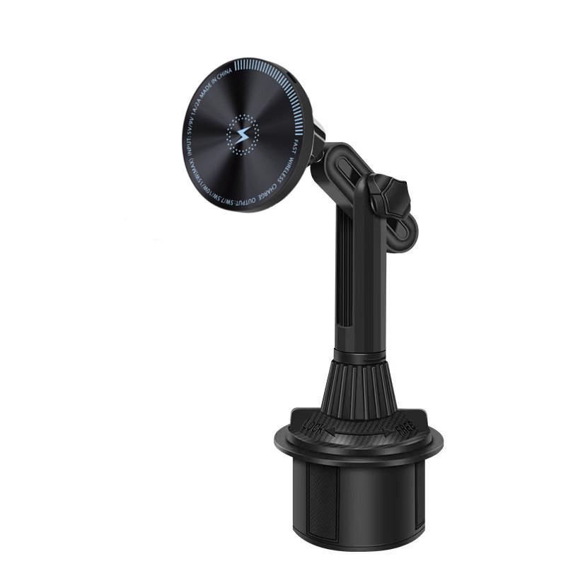 

Wireless Charger Flexible Arm Magnetic Car Cup Phone Holder Maxsafe Car Charging For Magsafe iPhone 15 Samsung S23 Ultra Stand no light