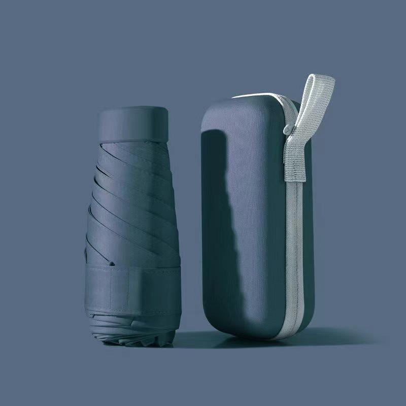 50% Off Macaron Capsule Umbrella: 6-Rib Sunshade & 8-Rib Folding Sunny/Rainy Day Umbrella with Black Glue Sun Protection.