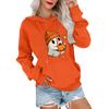 Women's Fashionable, Casual, Comfortable Round-neck, Hooded, Long-sleeved, Halloween-print Warm Sweater