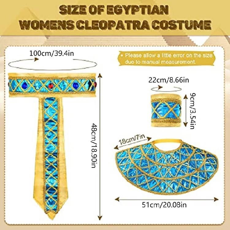 Egyptian Pharaoh Headpiece Egyptian Collar Egyptian Costume Accessories for Men