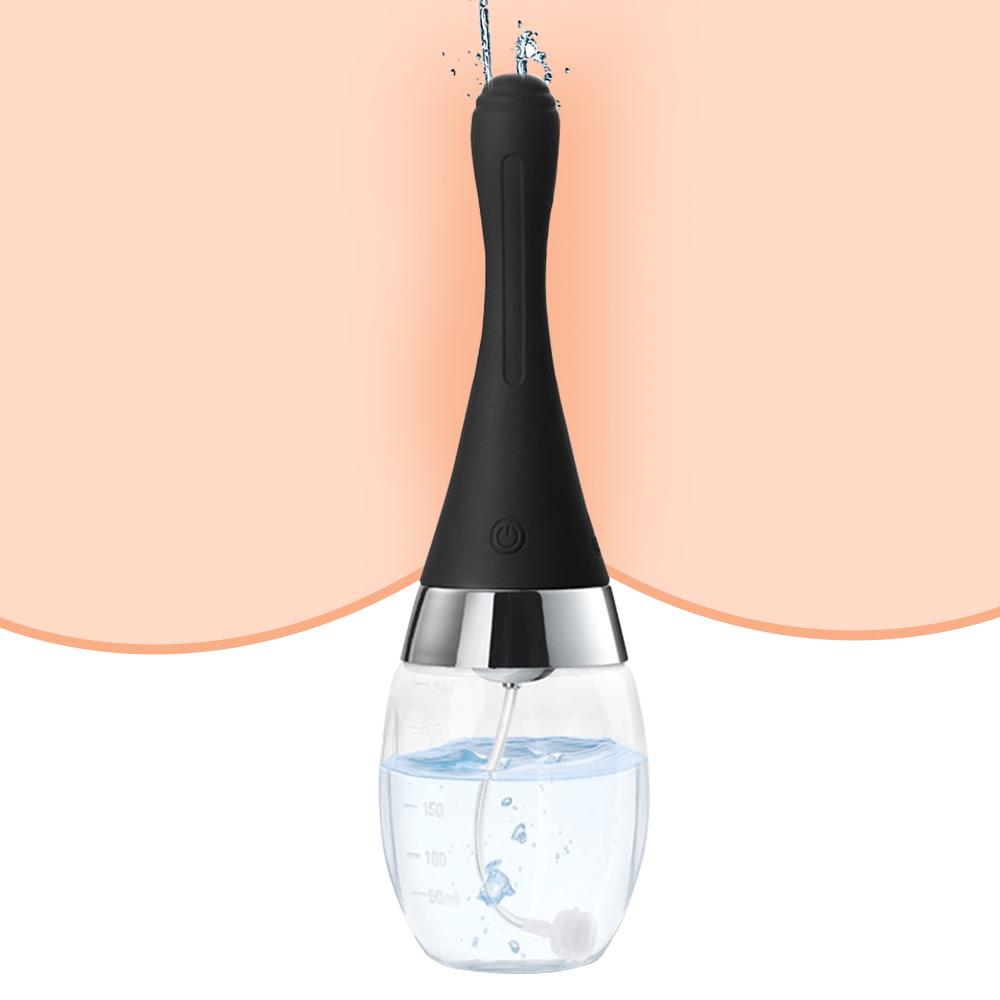 Fully Automatic Enema Cleaning Container, Vagina and Anal Cleaner Douche, Bulb Design Silicone Health Tool Sex Toy for Woman and Man