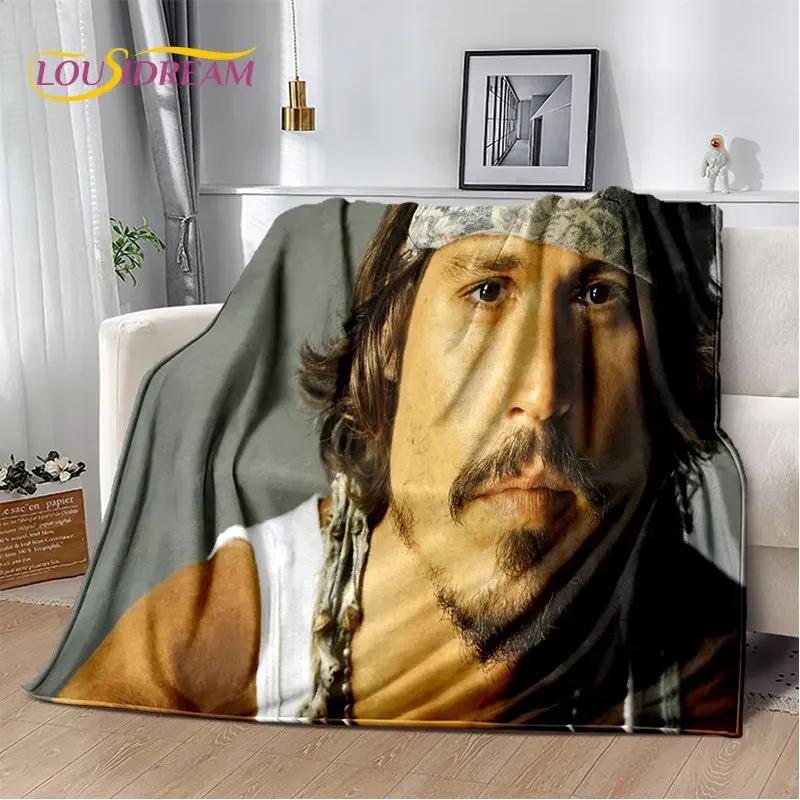 3D Printing Johnny Depp Series Soft Plush Blanket,Flannel Blanket Throw Blanket for Living Room Bedroom Bed Sofa Picnic Cover