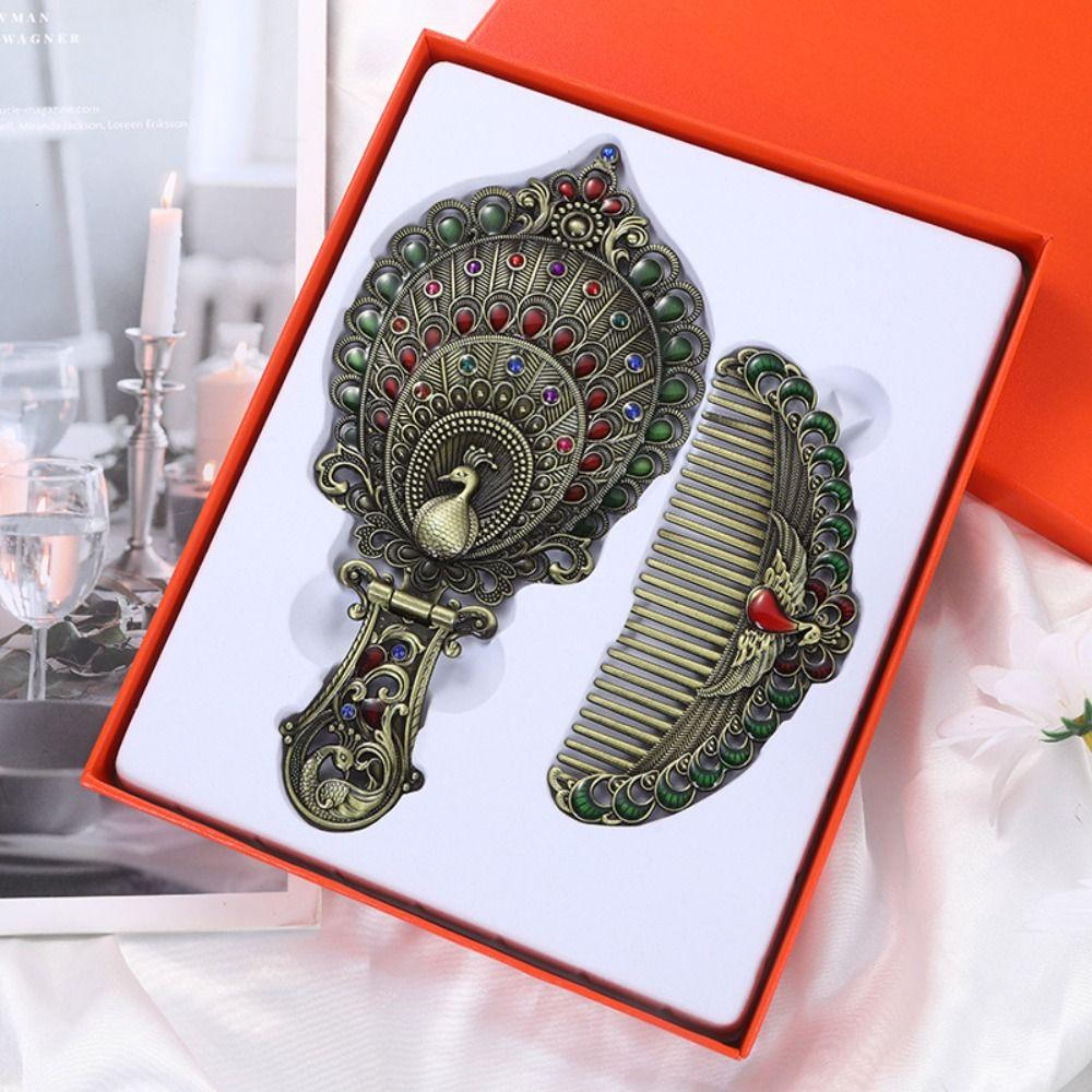 Hand-held Princess Make Up Mirror Vintage Folding Cosmetic Mirror Vanity Mirror Middle East