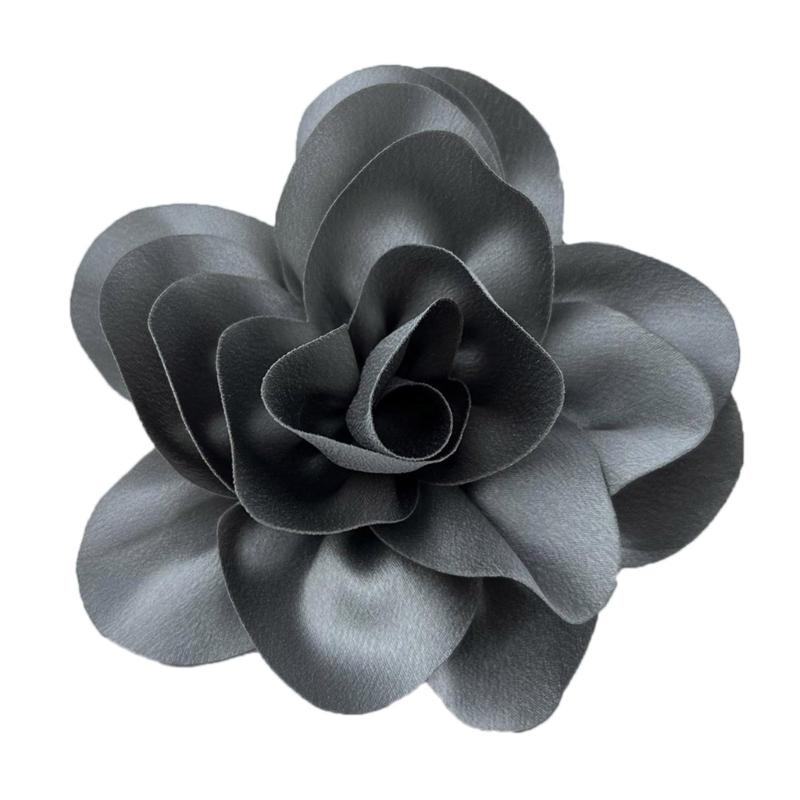 Beautiful Satins Flower Lapel Pin Delicate Brooch French Brooch with Unique Pattern for Fashion Forward Individuals