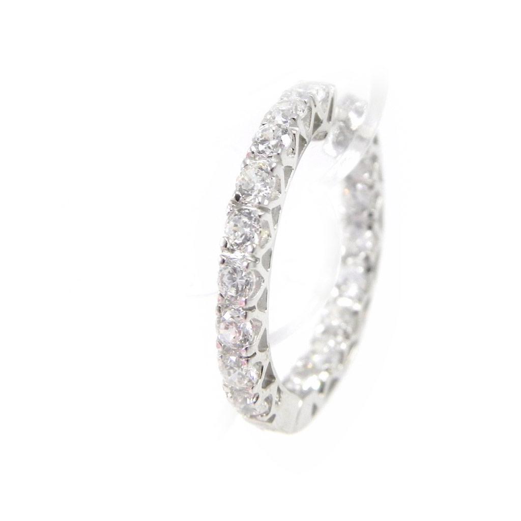 

Les Trésors De Lily [G9371] - Белые серебряные обручи Cristal Plénitude 2,5 см