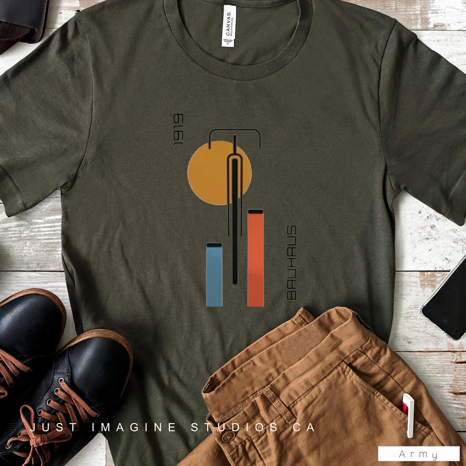 Bauhaus Bike T-Shirt: Vintage Graphic Tee, Eco-Friendly Cotton M
