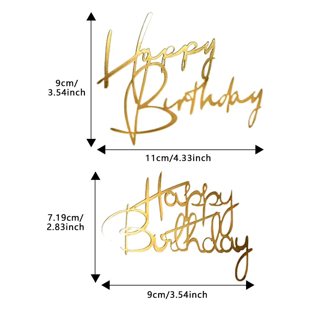 4 st Akryl Grattis på Födelsedagen Dessert Barn Vuxna Tårtdekoration Fest DIY Dekoration