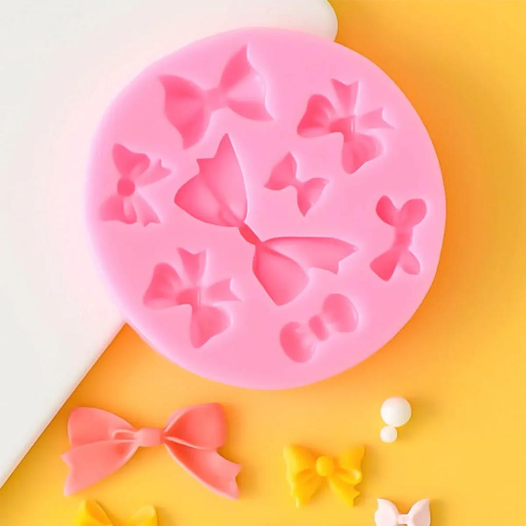 1pc - Cute Bow Mold, Bow Art Mold, Cake Soap Aromatherapy Candle Mold, Craft Decoration Mold