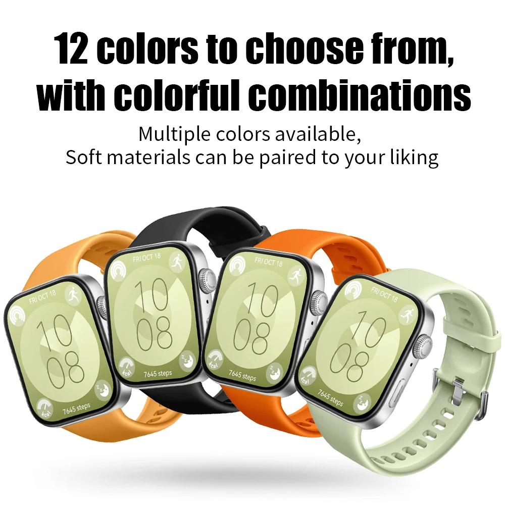 Official Style Silicone Sport Strap For Huawei Watch Fit 3 Replacement Wristband Bracelet for Huawei Watch Fit3 Correa Straps