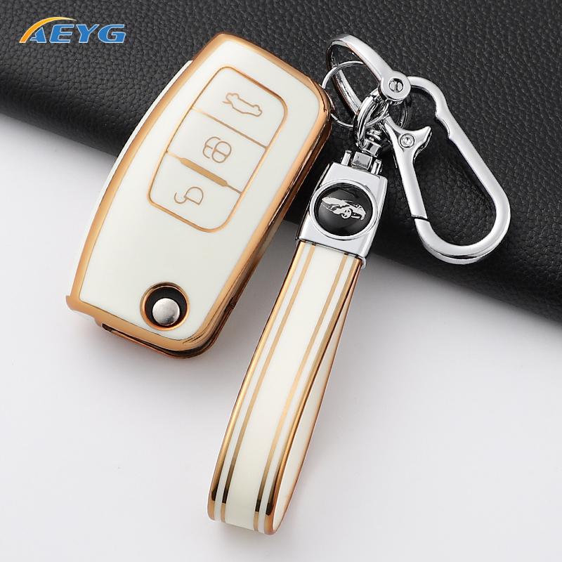 Car Key Case Cover for Ford Focus 2 MK2 Fiesta Mondeo Galaxy Ecosport Kuga Escape Falcon B-Max C-Max Keychain Accessories