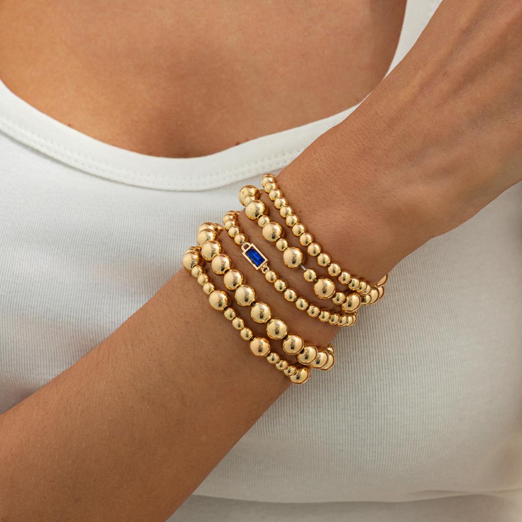 Fashionable and Elegant Rhinestone Metal Bracelet Set, Suitable for Women's Charm Retro Minimalist Twisted Chain Bracelet Jewelry