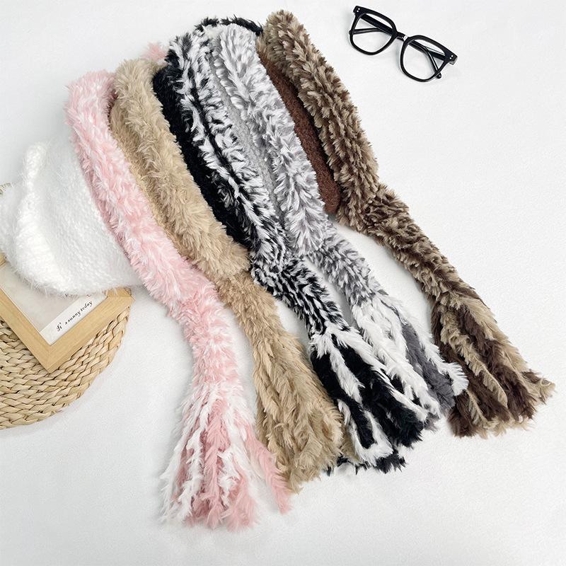 New Winter Windproof Warm Cute Bear Ear Knit Hat With Soft Ear Protection