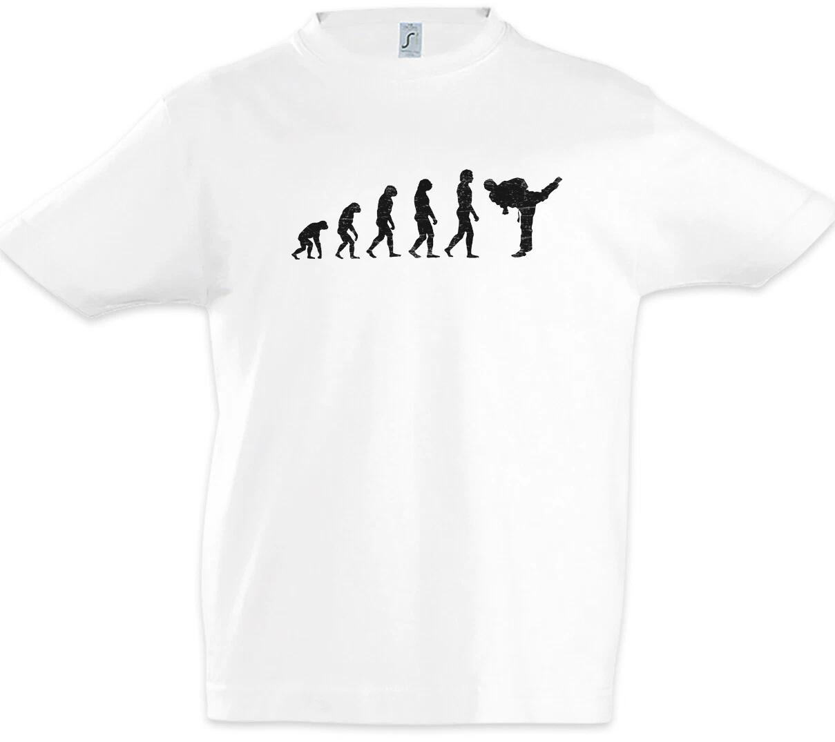 Karate Evolution Boys kids boys T-Shirt Human Fun Sports Martial Arts Training Fitness 140