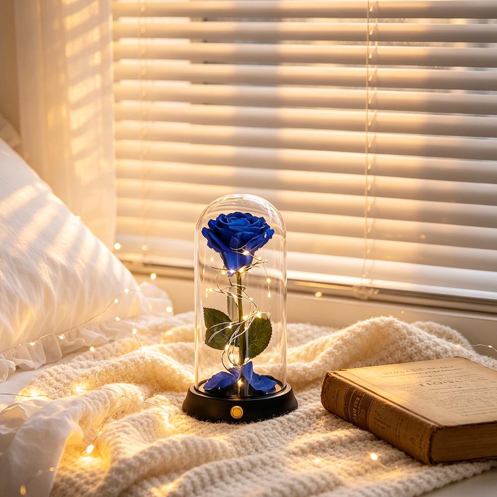 Eternal Rose Night Light Gift Box - High-End Mother s Day Desktop Ornament