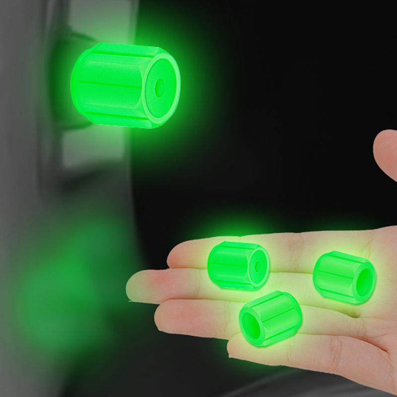 4/8/16 ks Auto Svítící Víčko Ventilku Pneumatiky Fluorescenční V Noci Svítící Motocykl Kolo Tryska Kola Víčka Ventilků Pneumatiky Automobilu Svítící Víčka