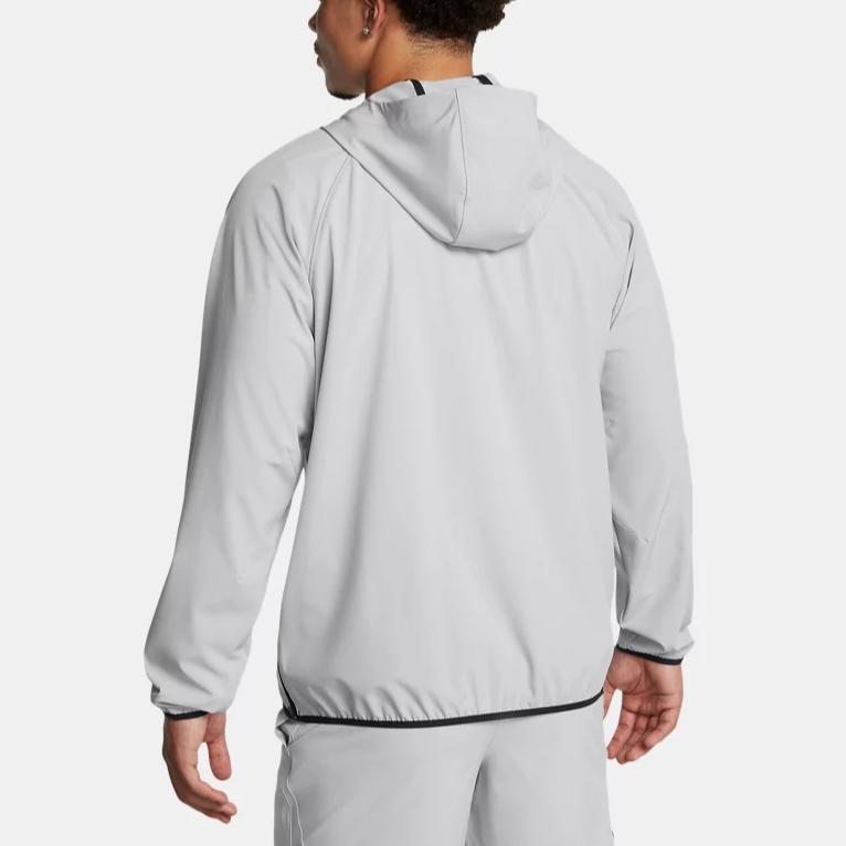 Under Armour Unaufhaltsam Pro Rock Unaufhaltsam Locker Geschnitten Kapuzen-Reißverschlussdesign Langarmjacke Herrenjacke Modern-Grau 1380538-011
