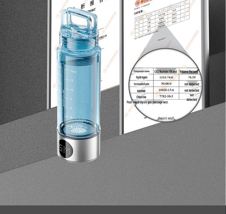 Portable 400ml Tritan Hydrogen-Oxygen Separation Cup with 13000PPb Hydrogen Concentration for Hydrogen-Rich Water