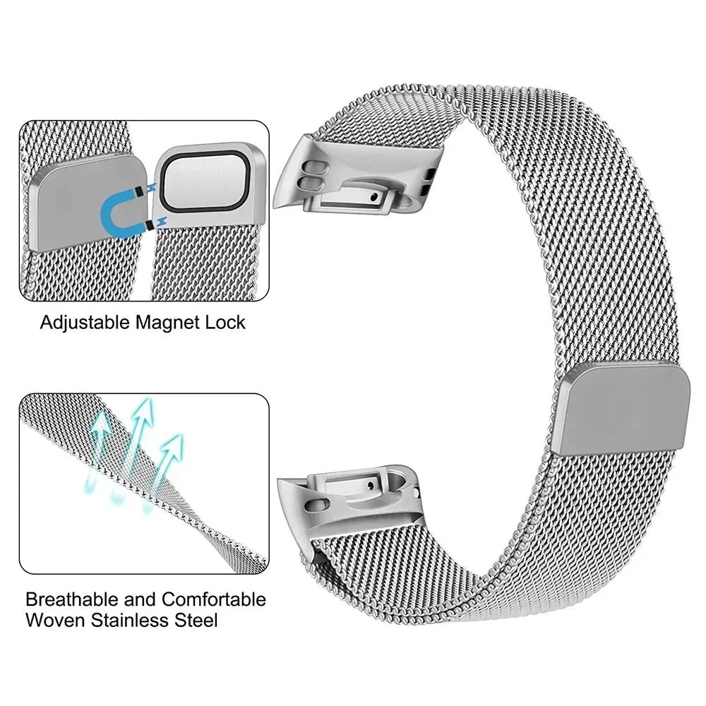 NEW Milanese loop For fitbit charge6 5 band replacement charge6 wristband stainless steel magnetic bracelet fitbit charge5 Strap