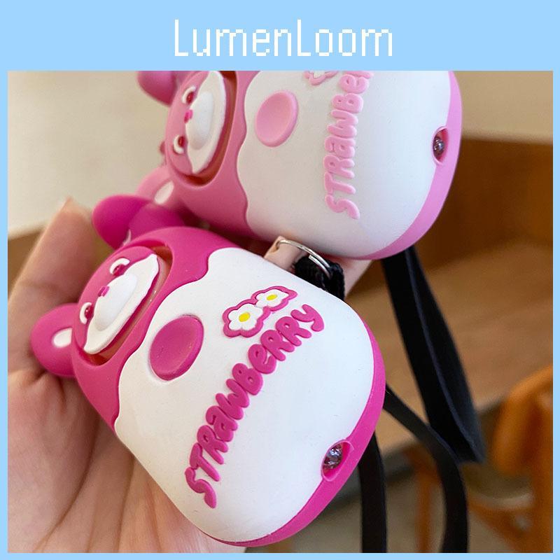 Adorable Strawberry Rabbit Night Light Alarm Keychain For Girls Unique Gift Accessory