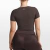 Nike X SKIMS Ribbed Seamless Fitted Crew Neck Retro Short Sleeve T-Shirt Women Tops SSSSL9718W-PHR
