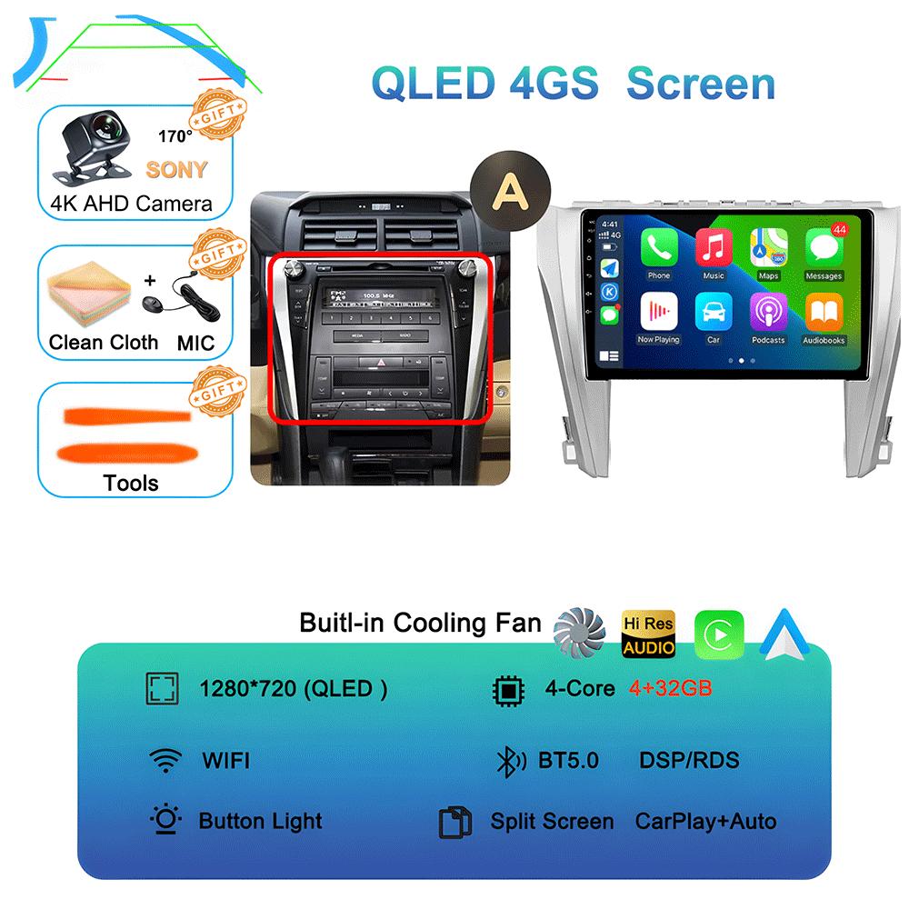 

Автомобильное радио Android 14 Carplay Auto для Toyota Camry 7 XV 50 55 2011-2014 Мультимедиа Видео Плеер Навигация Стерео GPS Нет 2din 4G