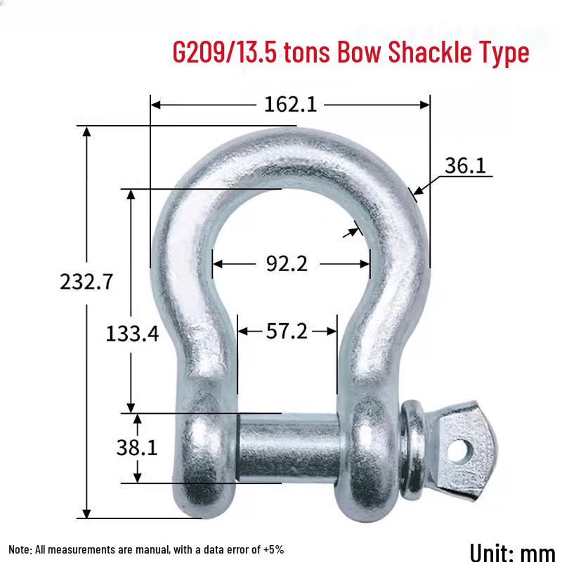 13.5 Ton Bow Shackle with Bolt