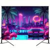 One Piece, Neon Retro Miami 80s Summer Disco Tropical Theme Background, Polyester, Suitable for Weddings