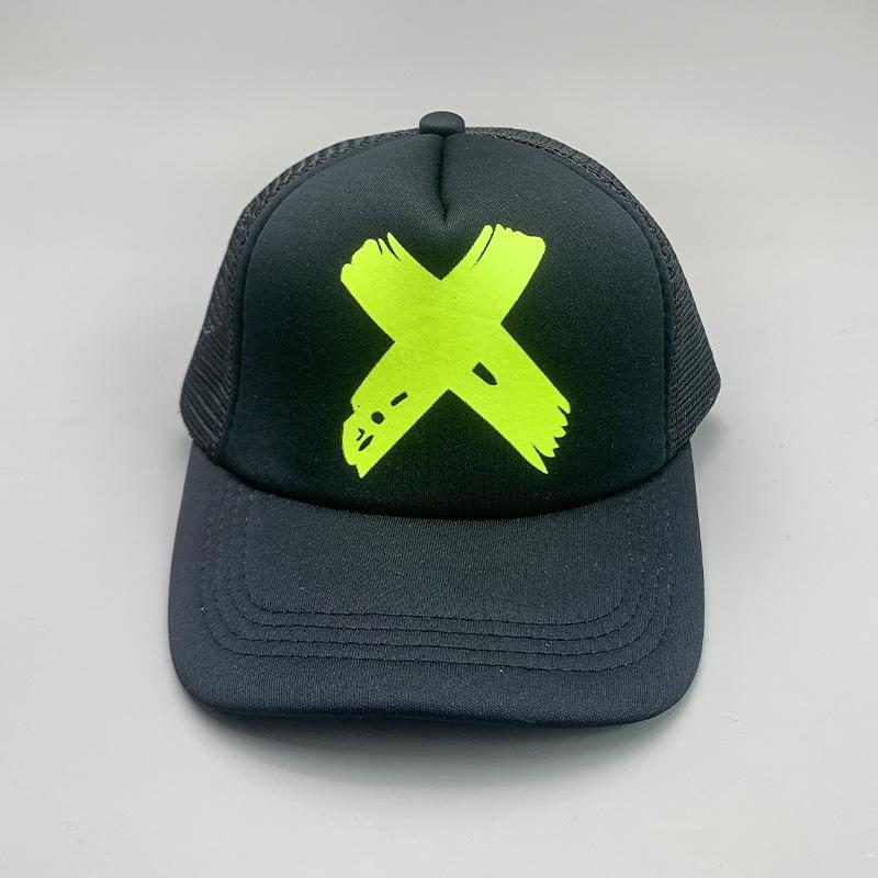 Breathable Cartoon Letter Fashion Men'S And Women'S Baseball Cap Cotton Hip Hop Skateboard Hollow Casual Sun Hat