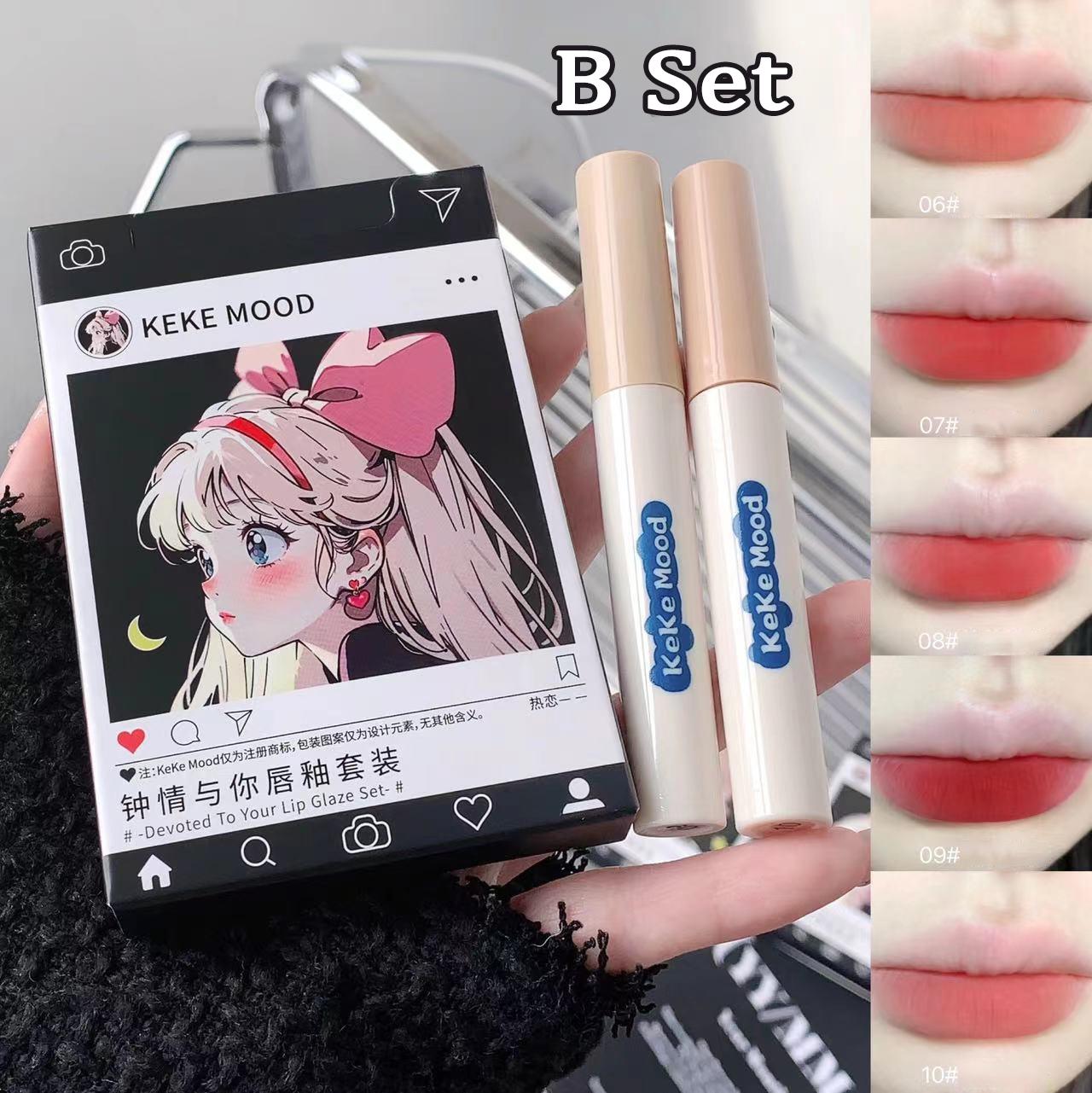 Sigaretten Lipstick Tube Set 5 Alle Mat Lipgloss Langdurige Lipstain Waterdicht Nude Rood Tint Lip Modder Meisje Make-up Doos