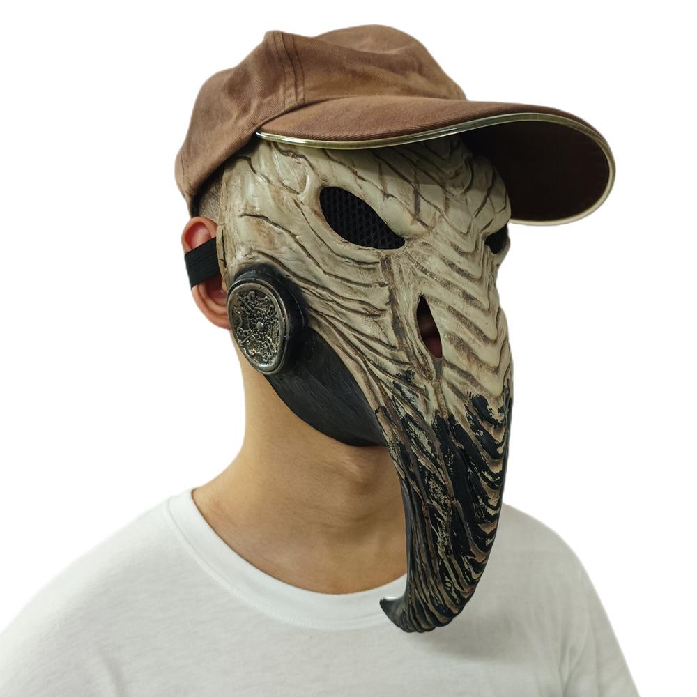 New animal mask latex prop for Halloween prank games, animal beak mask, can be customized with labels