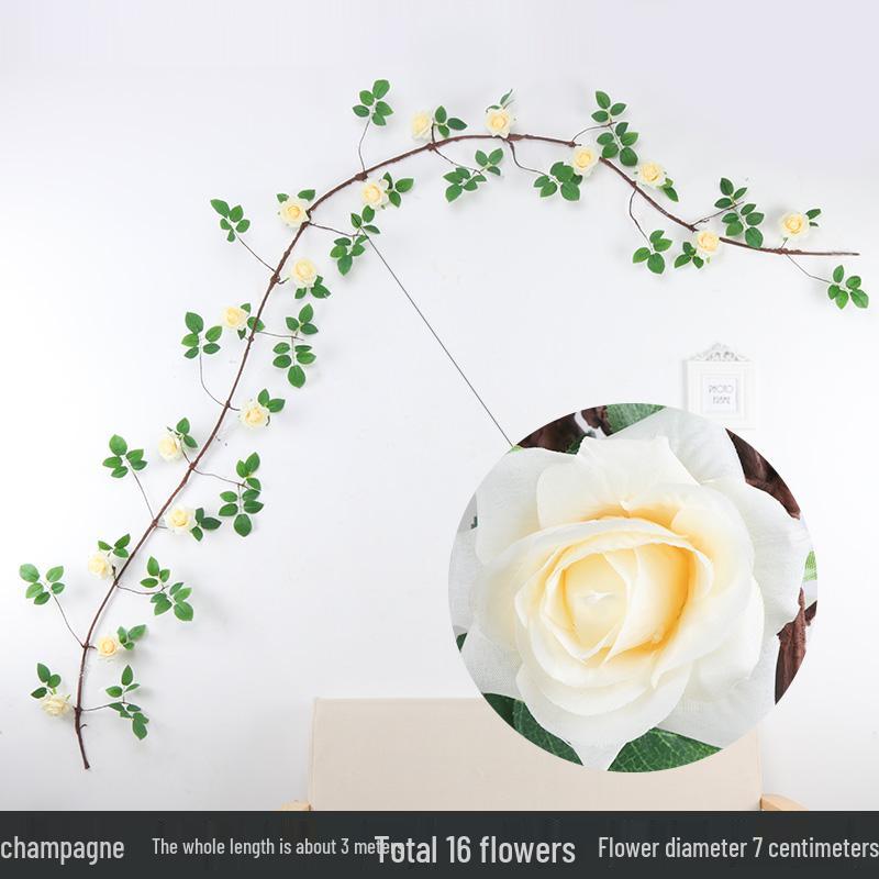 Artificial Rattan Vines for Pipe and Ceiling Decoration - Fake Green Leaves