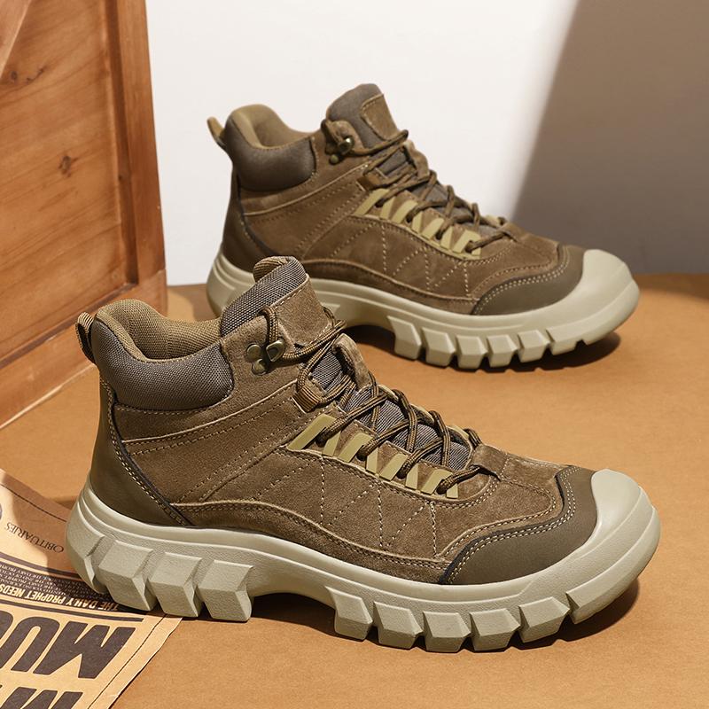 Men's Hiking Boots Waterproof Snow Boots Leather Sneakers Male Outdoor Sports Shoes Size 39-45
