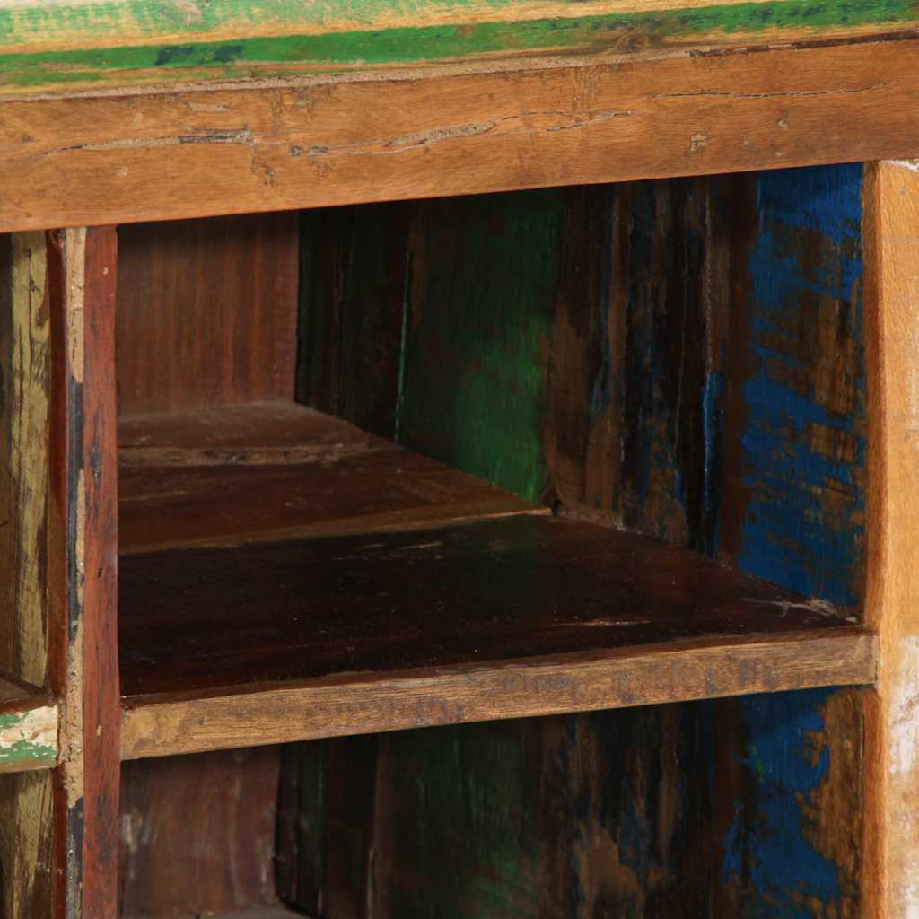 Shoe Cabinet Brown 110 X 35 X 40 Cm Solid Upcycled Wood