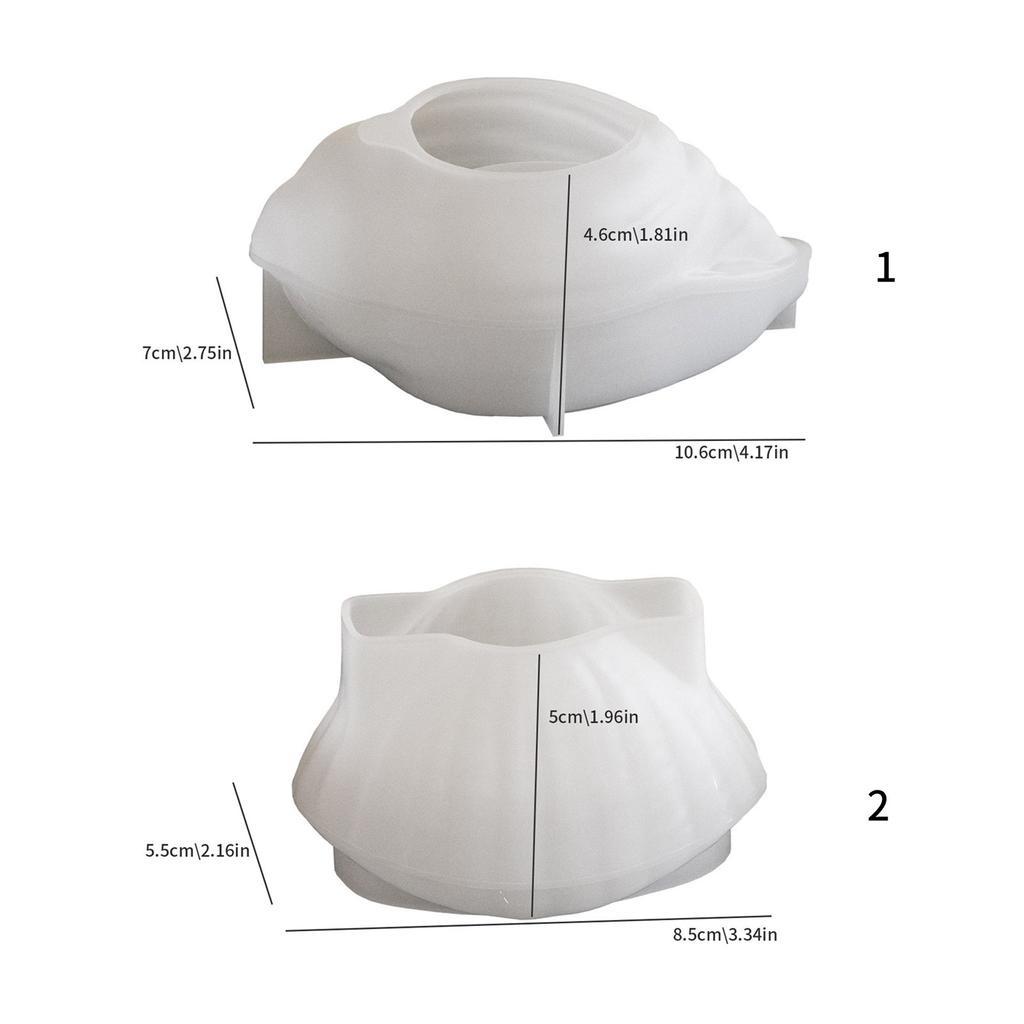 Conch Mould Silicone Tray for Epoxy Resin Castes Sea Snail Jewelry Plate Candle Holder Art Craft Home Decoration