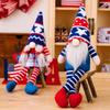 Festive Independence Day Gnome Figurine With Knitted Hat And Hanging Legs For Patriotic Celebrations