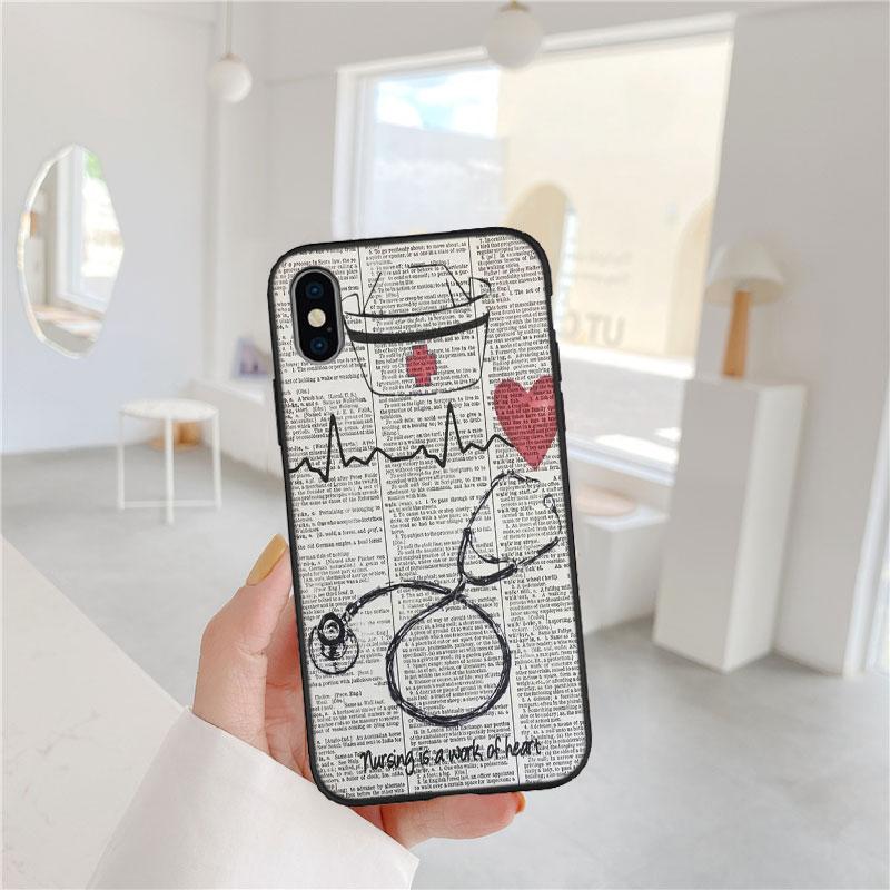 PP50 Nurse Doctor Stethoscope Soft Shell Phone Case for Xiaomi Xiaomi Poco M4 M5 M6 M7 X3 X6 X7 F8 Ultra Pro GT NFC