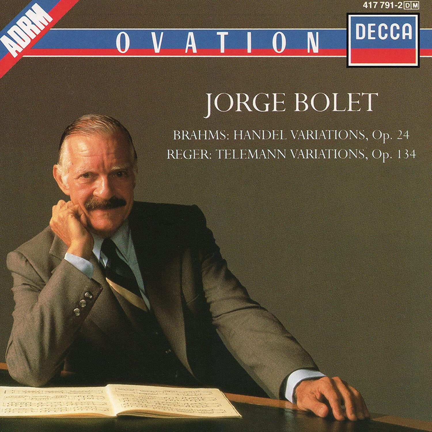 

CD BRAHMS/REGER-BOLET - Brahms/Reger-Bolet -Variations Sur 4177912[L][M],4 Decca 1989 Germany Classical Used