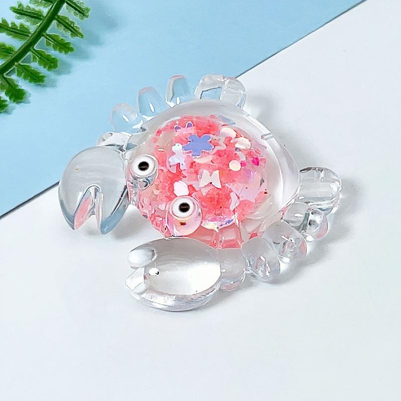 Cartoon Mini Luminous Crab Home Decoration Resin Crafts Miniature Figures Cute Desktop Small Ornaments Accessories Gifts