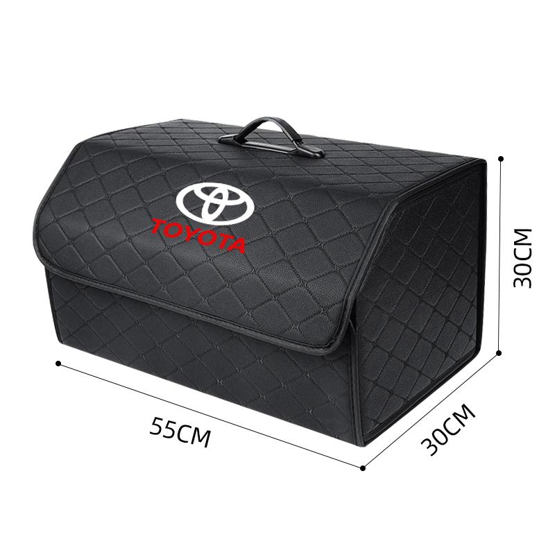 Car interior stickers Car Trunk Storage Bag PU Leather ZX10 Camping Box Collapsible For Toyota Corolla Camry rav4 Yaris hilux prius