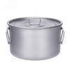 Lightweight Titanium Pot Outdoor Portable Cooking Set Backpacking Pot for Hiking Trekking Picnic Fishing
