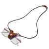 Eyewear Cases Leather Glasses Bag PU Anti-slip Glasses Chain Eyewear Hanging Neck Strap  Men