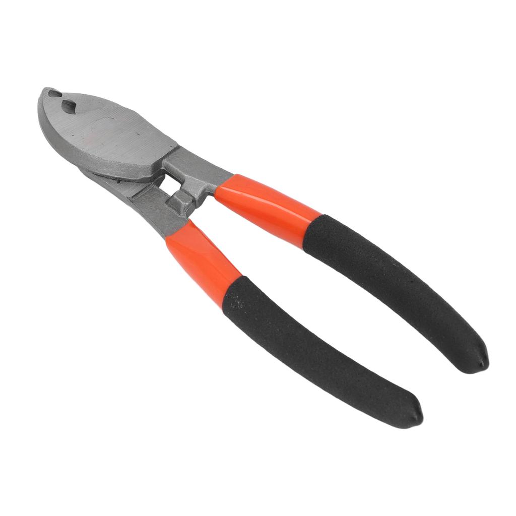 8 Inch Cable Cutter with Stripping Port High Carbon Steel PVC Handle Electrical Wire Shears for Copper Aluminum Cores